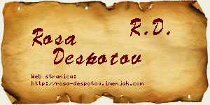 Rosa Despotov vizit kartica